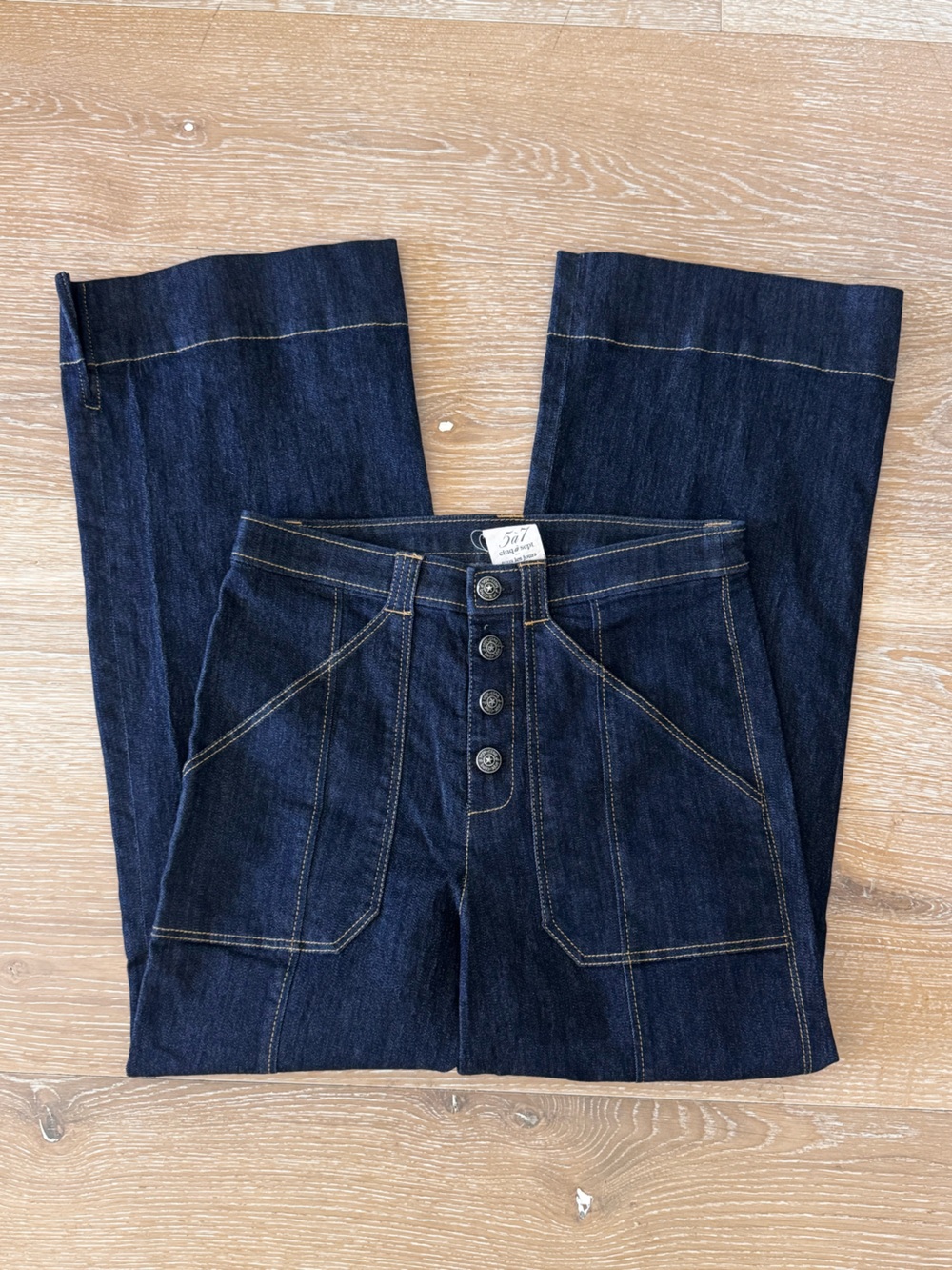 Cinq a Sept Benji Wide Leg Jeans - Picture 4 of 8